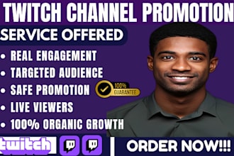 do twitch channel promotion to boost twitch live viewers for real followers