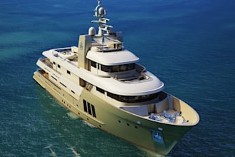 luxury yacht 3d design realistic 3d yacht model ship marine vessel hard surface
