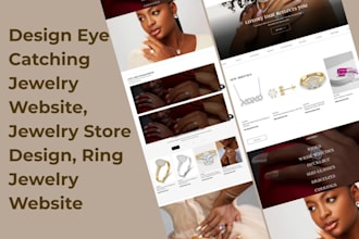 design eye catching jewelry website, jewelry store design, ring jewelry website