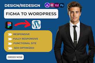 convert figma, xd, PSD to wordpress using elementor pro