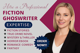 ghostwrite horror story crime thriller book and mystery novel for kdp publishing