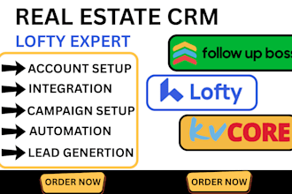 setup lofty smart plan CRM setup website and newsletter for realtors