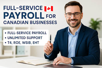provide t4, roe, wsib, full service payroll for canadian businesses