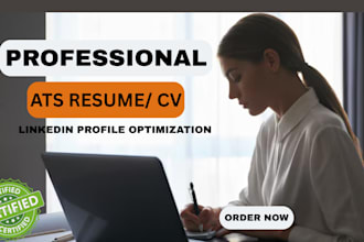 write professional resume CV cover letter linkedin profile optimization ats