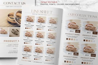 design a clean and branded fashion line sheet