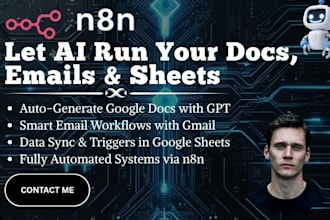 automate gmail, docs, and sheets with gpt and n8n