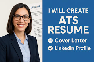 create ats resume, cover letter and upgrade your linkedin profile