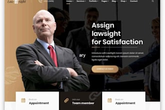 build a notary website, law service, legal, law firm website