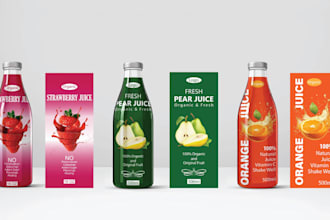 juice label design product label mockup custom drink label packaging design