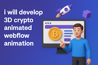 develop 3d crpto animated website, 3d game animation