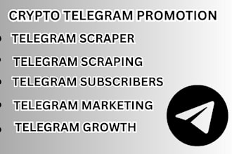do telegram promotion, boost your telegram channel and group scraping subscribes