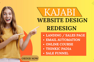 design kajabi website kajabi online course thinkific podia landing page