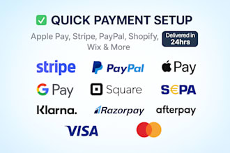 payment integration apple pay google pay stripe paypal sepa wix shopify payment