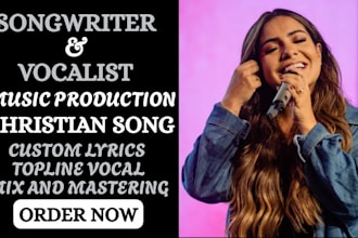 be your vocalist, song writer, christian music producer, female gospel singer