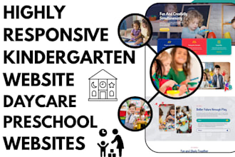 create kindergarten website, daycare, childcare and preschool websites