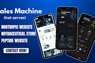 design high conversion peptide, nutraceutical website and nootropic website