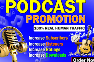 do pro spotify podcast promotion, spotify playlists, spotify music promotion
