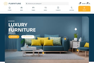 build passive income furniture shopify store home decor website furniture websit