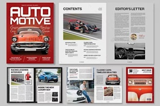 design a luxury automobile vehicles cars yatch sales product catalog, catalogue