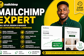 do mailchimp email campaign, landing page and signup form