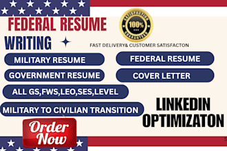 deliver federal resume writing service, cover letter, professional resume