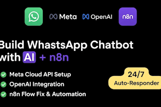 set up meta cloud API whatsapp chatbot with automation and webhook integration