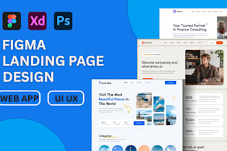 design figma landing page website UI UX mockup prototype wireframe and framer