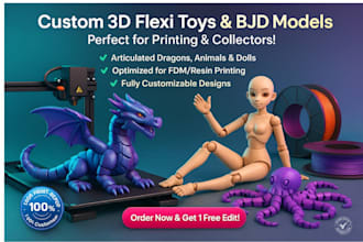 do flexi toy model 3d flexi animal toy design bjd model dragon for 3d printing