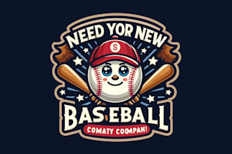 make your imagination baseball badge mascot logo in one day