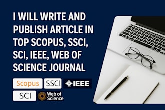 write and publish articles in top scopus, ssci, sci, wos indexed journals
