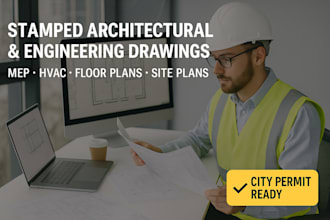 draw review stamp architectural plan engineering drawing mep plan hvac floor