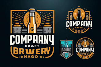 do good bold, modern craft brewery logo with free source file