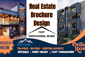 design or redesign tri fold or bi fold brochure or real estate brochure design