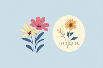 make beauty flower logo, floral, botanical, t shirt design