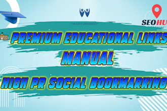manual premium educational link and high pr social bookmarking