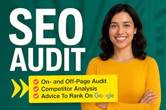 do in depth SEO audit, keyword and competitor analysis