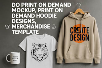 do print on demand mockup, print on demand hoodie designs, merchandise template