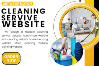 design a professional cleaning website junk cleaning website house cleaning
