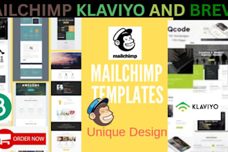 design klaviyo email brevo automation and mailchimp template for your marketing