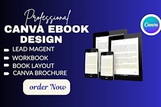 design  canva ebook, lead magnet, book formatting, pdf, workbook, amazon kdp