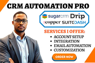 do sugarcrm copper workflow suite dash drip integration funnel crm automation