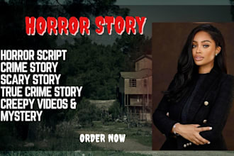 write horror scary crime story or mystery story