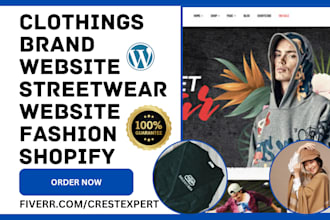 create your streetwear website fashion store activewares clothing brand website