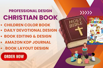 design and format amazon kdp journal, christian ebooks, devotionals and planner