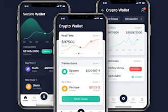 do crypto wallet app, fintech app, blockchain, trading app, money transfer app