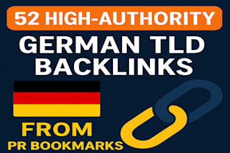 create 52 high authority german tld backlinks from PR bookmarks