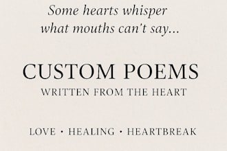 write deep emotional poems about love, pain, or healing