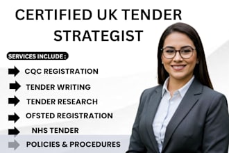 win UK tender, nhs healthcare, ofsted, cqc registration, policy and procedures