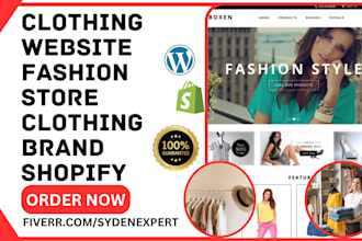 design clothing website fashion website y2k clothing brand shopify store