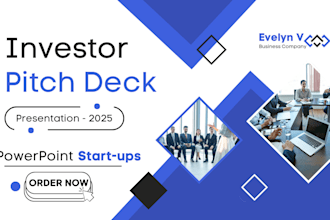 design investor pitch deck for business and startups